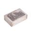 Russian cast silver cigar box with peasants