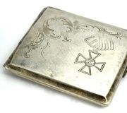 Антикварный русский императорский серебряный чехол для сигарет