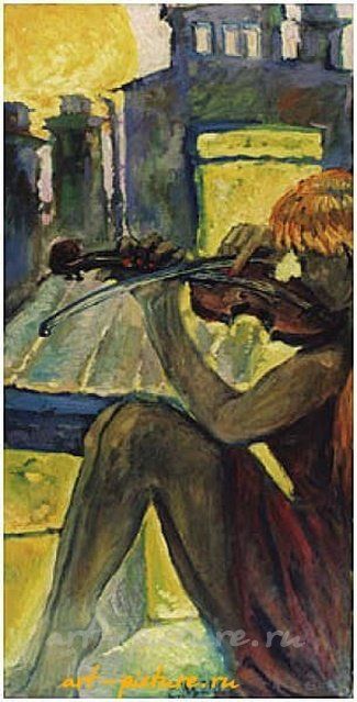 Violin-playeк Холст , масло