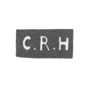 Клеймо неизвестного мастера Пскова - инициалы "C.R.H" - 1881 г.