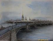 Троицкий мост масло, холст 