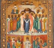 Маленькая икона с чудом покрова Пресвятой Богородицы (Покров...)