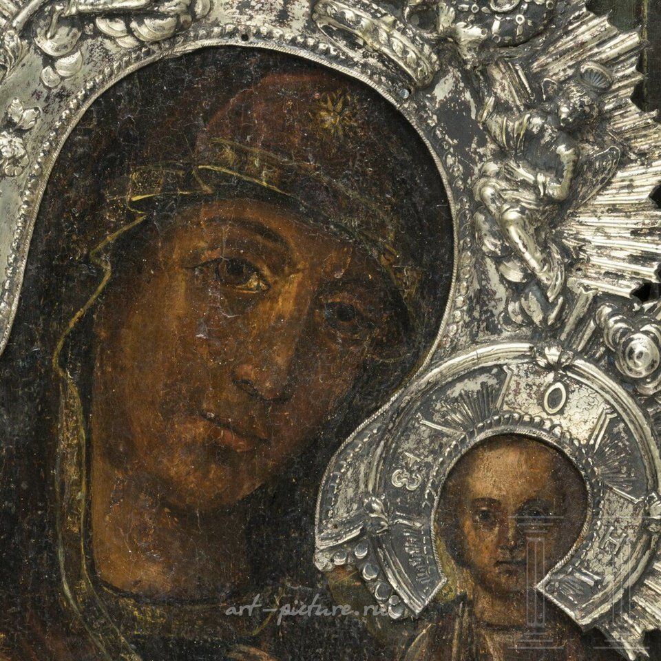 Русское серебро , Русская икона, изображающая Казанскую Богоматерь