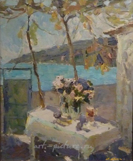 Весенние цветы. холст. масло. 55 х 45