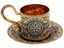 RUSSIAN SILVER CLOISONNE ENAMEL CUP AND SAUCER
