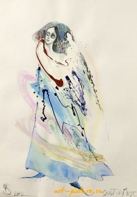 SPIRIT OF MUSE бумага, тушь, акрил (paper, ink, acrylic paints),
