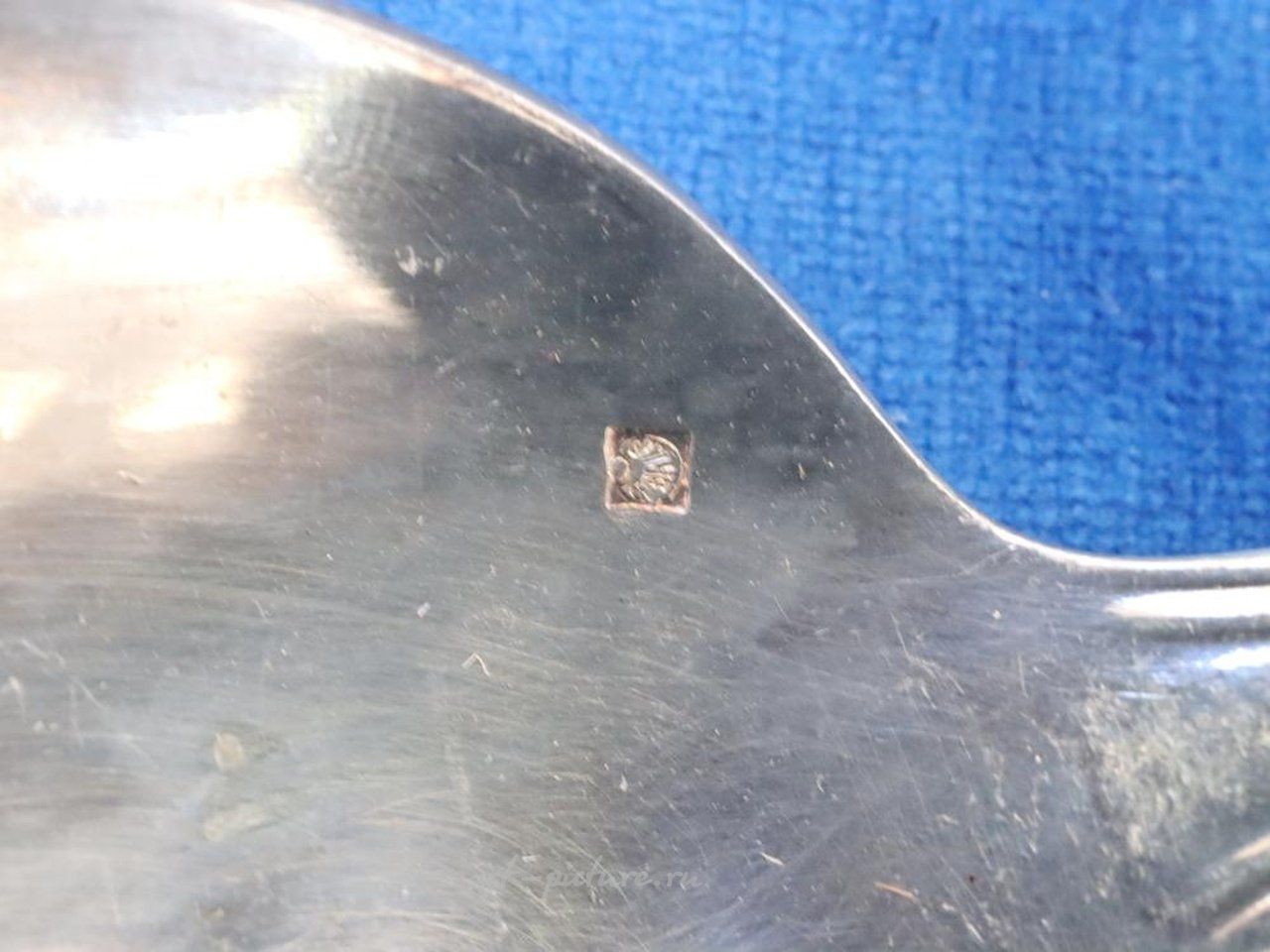 Русское серебро , СЕРВИРОВОЧНАЯ ЛОЖКА ИЗ РУССКОГО СЕРЕБРА, 102 ГРАММА, С КЛЕЙМОМ