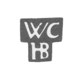 Клеймо мастера Хиллебрандт Вильгельм Кристиан - Таллин - инициалы "WCHB" - 1758-1780 гг.