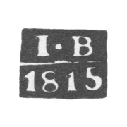 Клеймо пробирного мастера Москвы - Вихляев Иван - инициалы "I-В" - 1802-1818 гг.