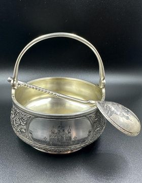 купить Серебряная ваза чернь, Семенов. Россия, 1908 - 1917 гг