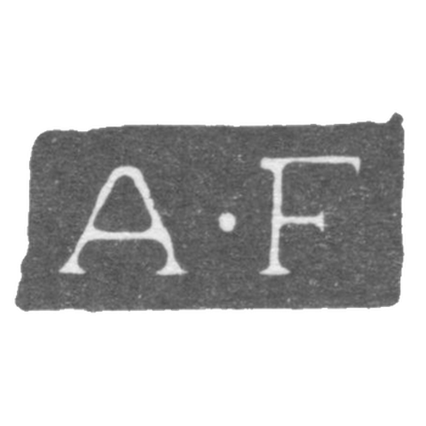 Клеймо мастера Форштедт Авраам (Forstedt Abraham) - Ленинград - инициалы "A-F"