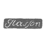 Клеймо мастера Глассон Иоганн Аугуст - Ленинград - инициалы "Glasson"