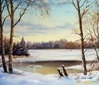 Статуэтка Замёрзшая река масло,хол…
