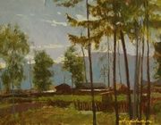 Жаркий вечер оргалит, масло