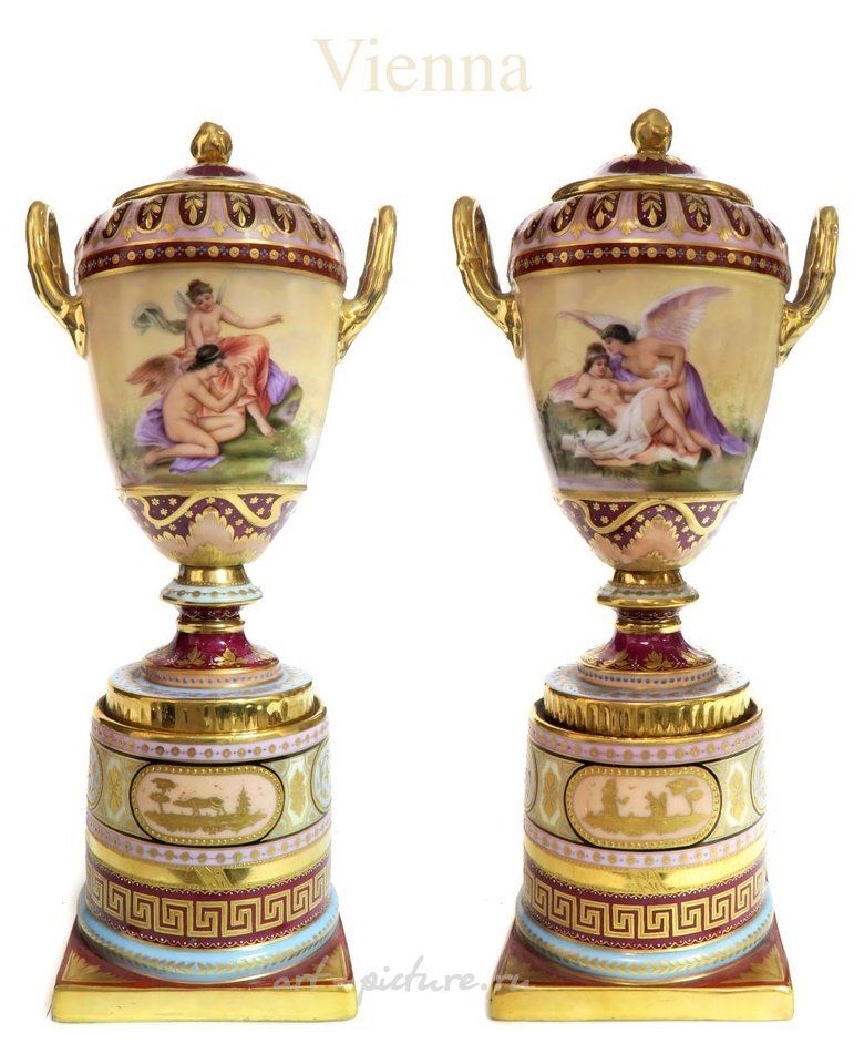 Royal Vienna , Фарфоровые вазы Венского королевского фарфора XIX века
