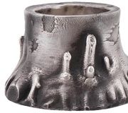 Серебряная солонка в форме пня, русская 84 пробы
