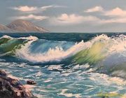 Волна холст, масло 