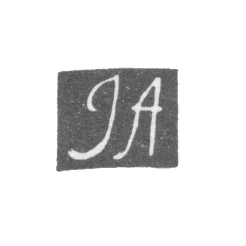 Клеймо мастера Адалаускас И. (Adalauskas I.) - Вильно - инициалы "JA" - 1806 г.