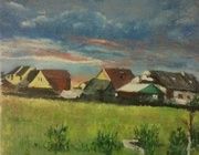 Дача холст масло 