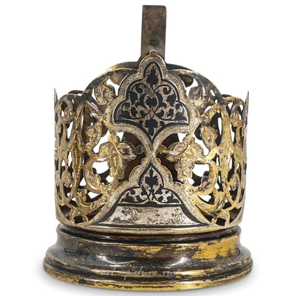 Русское серебро , Пара старинных русских серебряных подстаканников