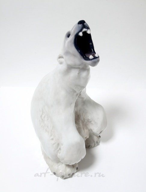 Белый полярный медведь. Дания, г. Копенгаген, Royal Copenhagen, 1898-1923 гг.