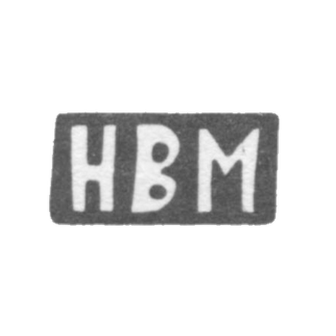 Клеймо мастера Маслов Николай Васильев - с. Красное - инициалы "НВМ" - 1898 г.