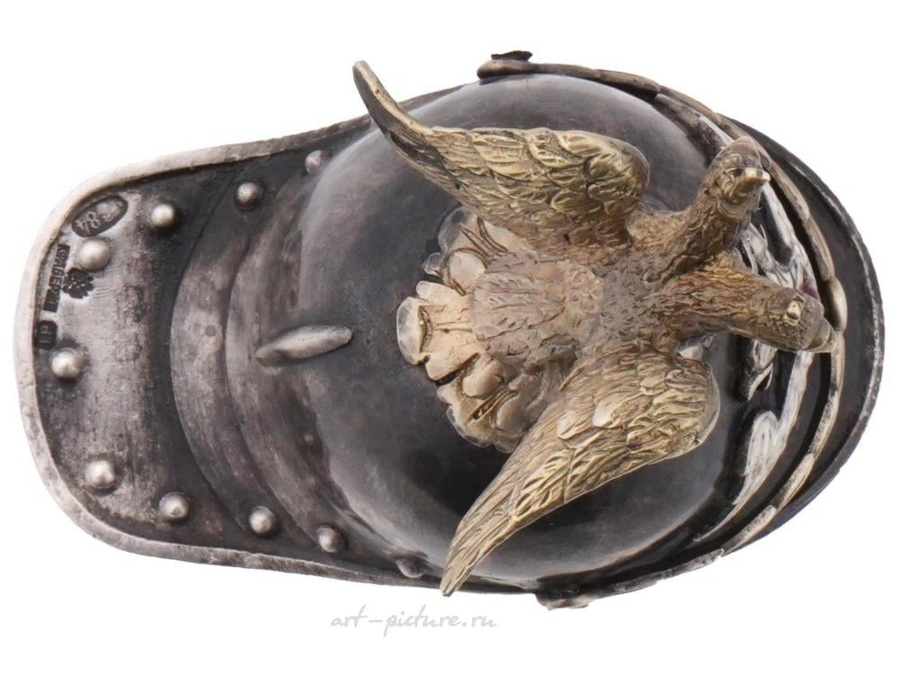 Russian silver , RUSSIAN 84 SILVER RUBY EAGLE HELMET STIRRUP CUP