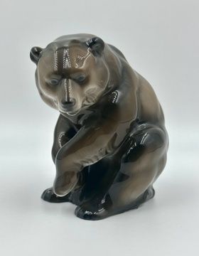 купить Фарфоровая фигура (статуэтка) "Медведь". Ручная подглазурная роспись. Германия, Rosenthal, 1923 г.