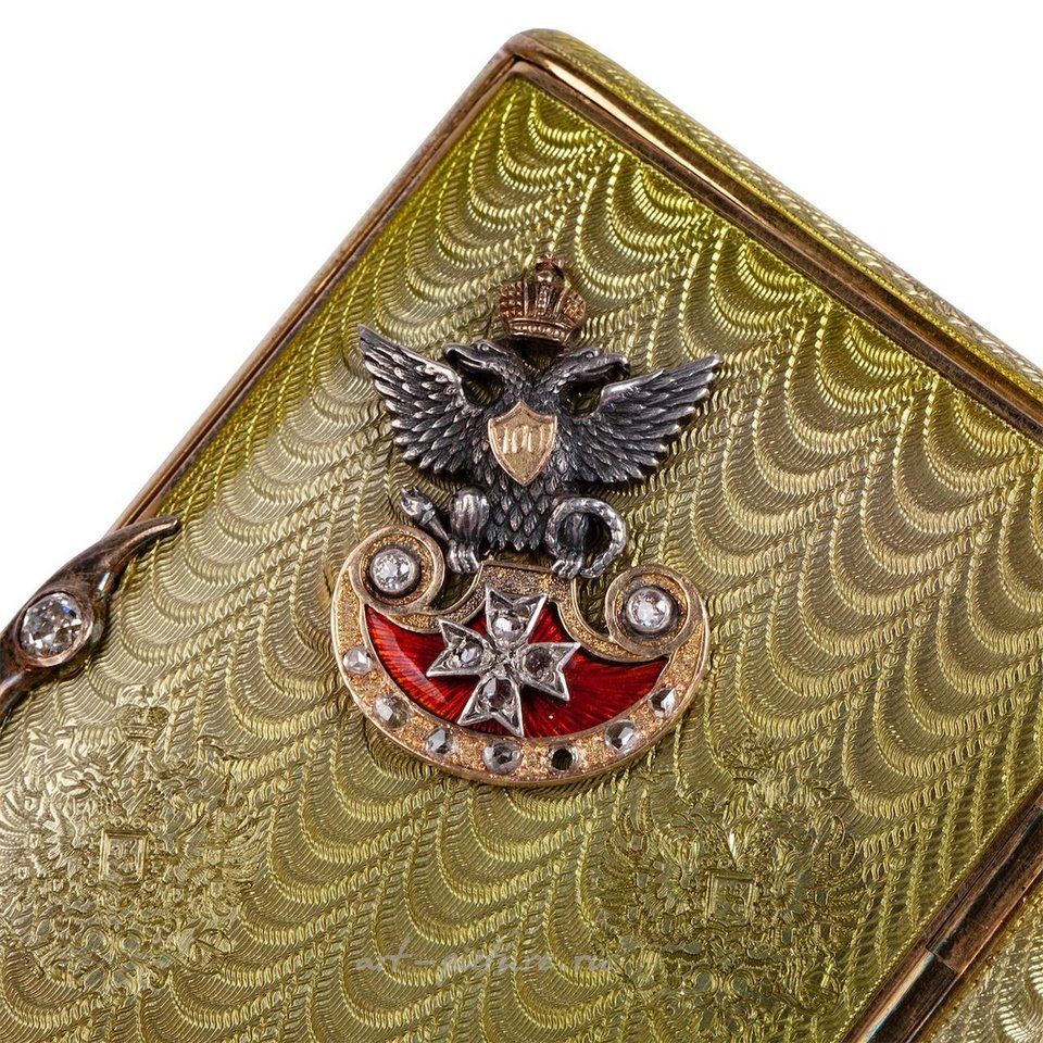 Русское серебро , Редкий подарочный портсигар Российского императорского двора