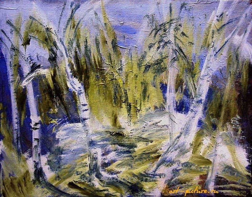 Предчувствие весны масло, холст