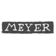 Клеймо мастера Мейер Карл Фридрих - Ленинград - инициалы "MEYER"