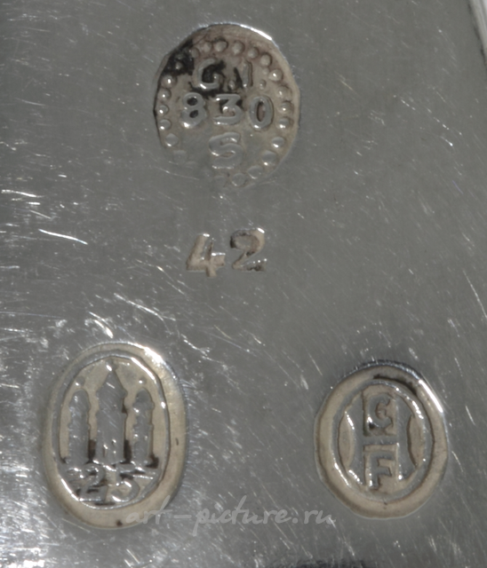 Сервировочная ложка, Georg Jensen, 38 гр, 830 пр, 15,3 см