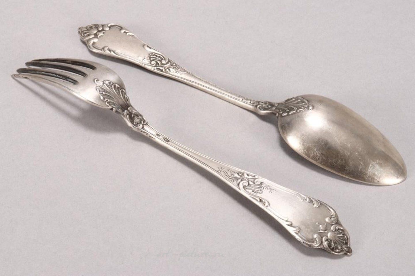 Русское серебро , Ложки с маркировкой, Москва, 84, И.К