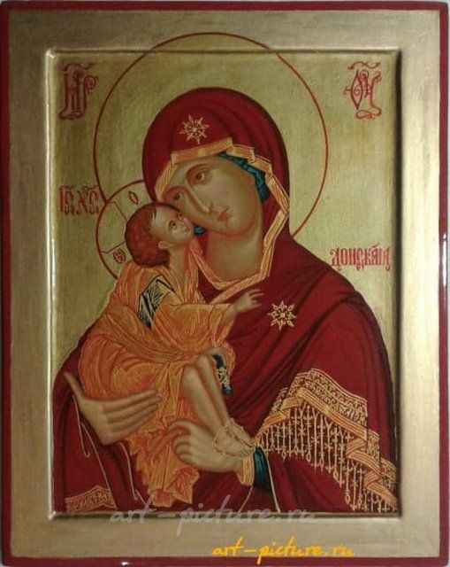 Донская икона Божией Матери. дерево,золочение, темпера, лак.