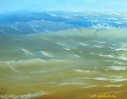 Блики на воде масло, холст