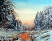 Золотой ручей масло,холст
