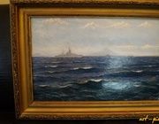 На Курилах масло, картон 