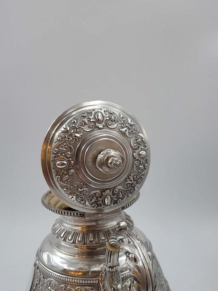 Russian silver , 19TH C. IMPERIAL RUSSIAN STERLING SILVER 84 TEA SET, 3,300 G...