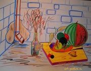 Натюрморт бумага, карандаш 