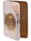 RUSSIAN SILVER AND GOLD CIGARETTE CASE WITH MEDAL