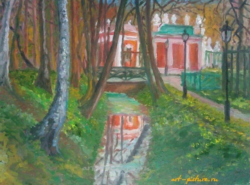 В Кусково масло, холст