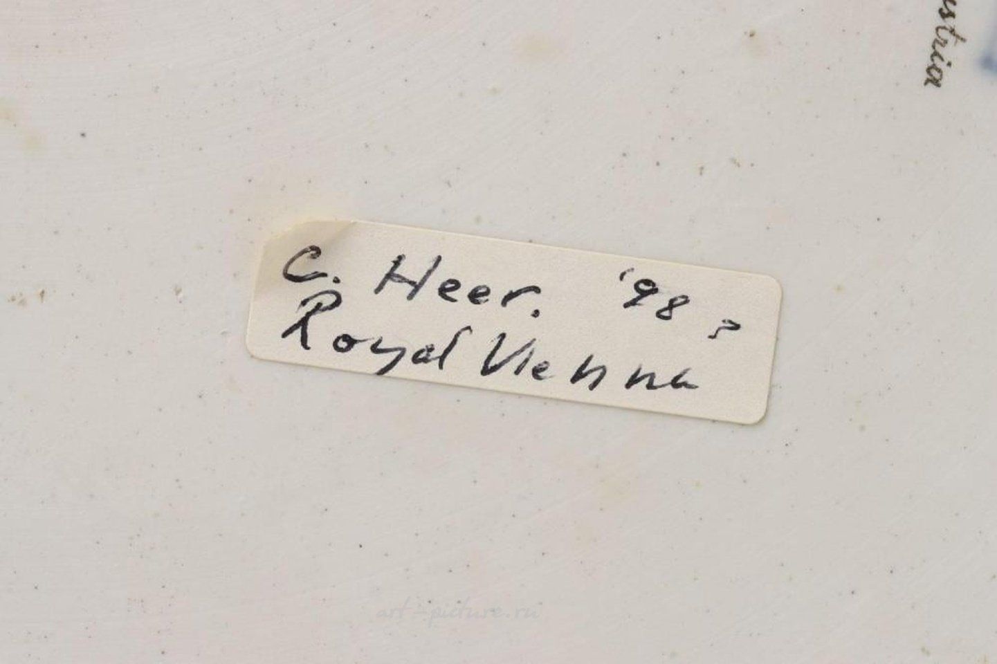 Royal Vienna , Фарфоровая плакетка "Ромео и Джульетта" с золочением и алмазами