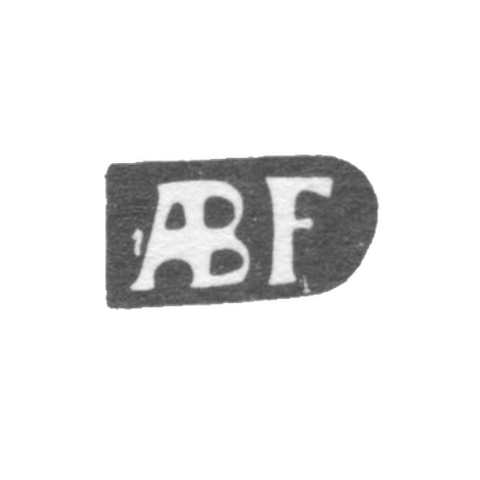 Клеймо мастера Брахфельд Андреас - Рига - инициалы "ABF"