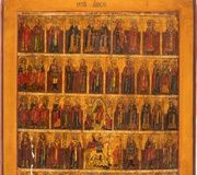 БОЛЬШАЯ МЕНОЛОГИЧЕСКАЯ ИКОНА ДЛЯ АПРЕЛЯ Русская, 19