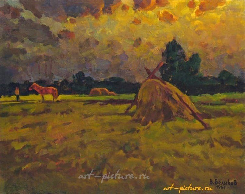"Красная лошадь" масло, холст