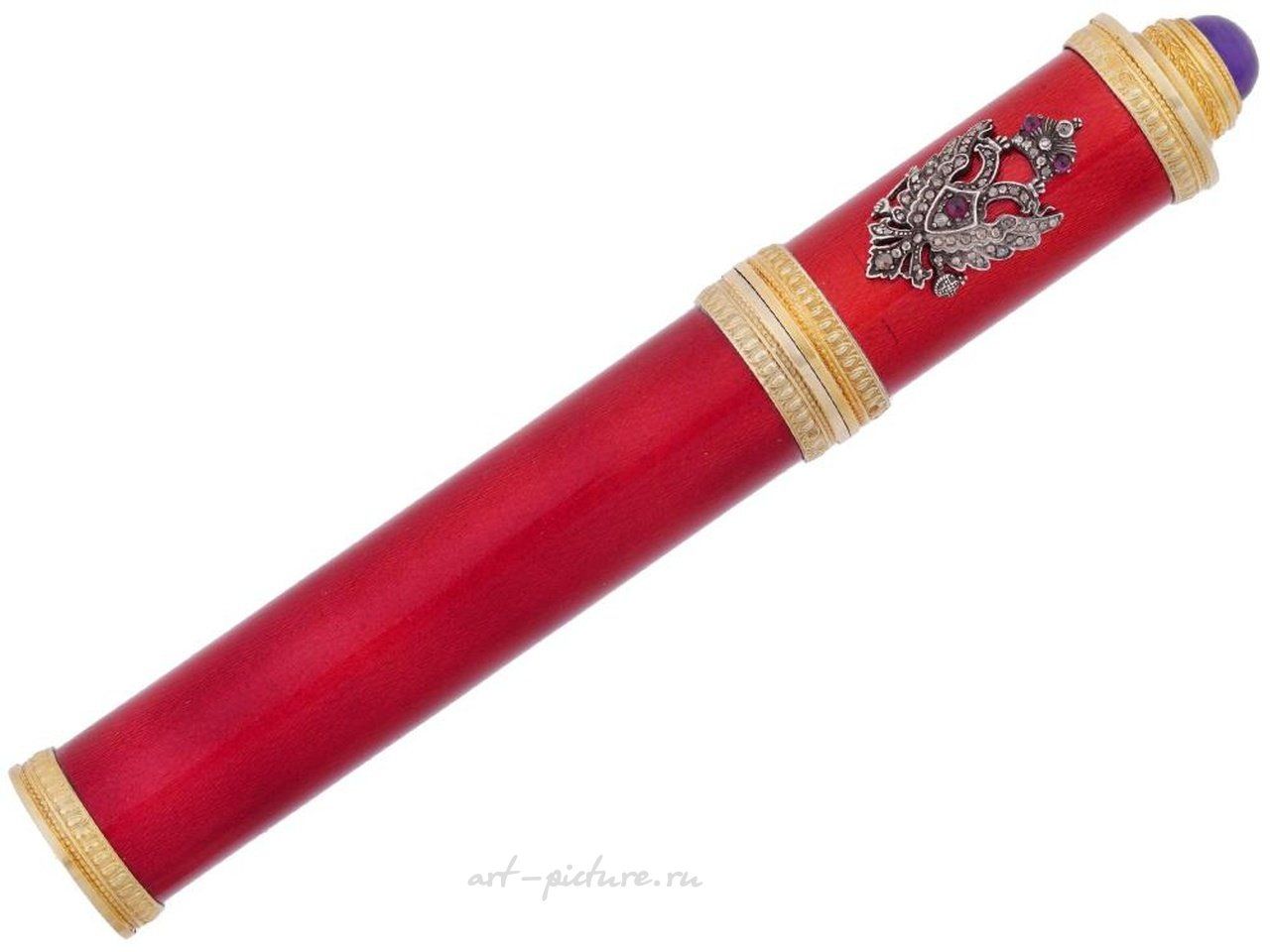 Русское серебро , Портсигар из русского позолоченного серебра.