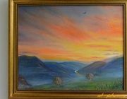 вечерний полет холст масло 