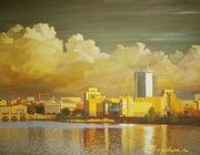Набережная р, Миасс холст, масло 