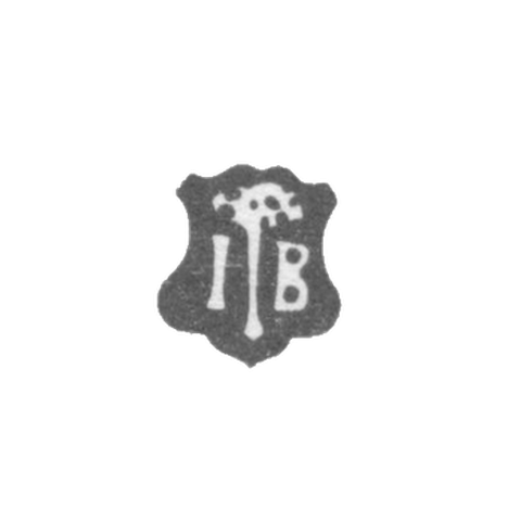 Клеймо мастера Беренд Иоганн - Рига - инициалы "IB" - 1696-1704 гг.