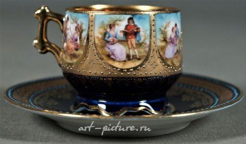 Royal Vienna, Фарфоровая чашка и блюдце Royal Vienna Demitasse